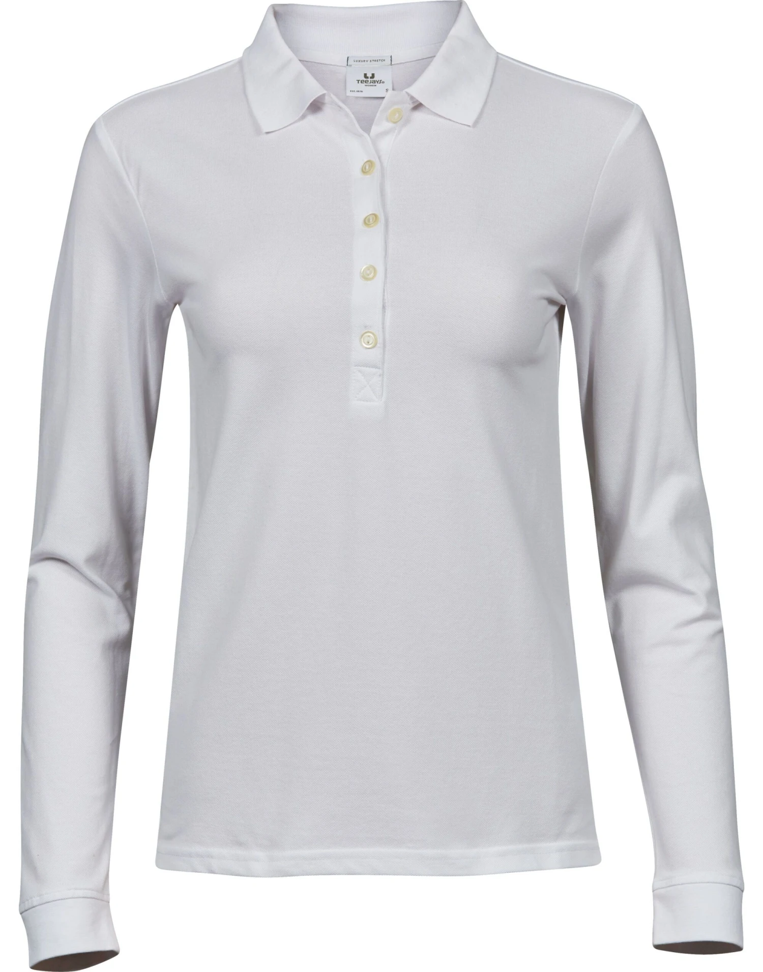 Tee Jays Ladies' Luxury Long Sleeve Stretch Polo 6 Tee Jays Ladies' Luxury Long Sleeve Stretch Polo - Image 4