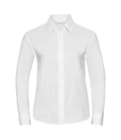 Russell Collection Ladies' Long Sleeve Tailored Oxford Shirt -XAMAX 7ecdfb2a33de9a184a063103c18b4141b7521ee31da9e5c1ae8f69d6c2b23d8a
