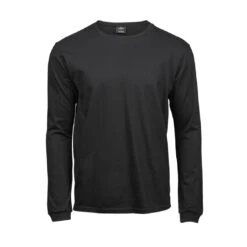 Tee Jays Mens Long Sleeve Fashion Sof-Tee -XAMAX 8007 black front 1 3