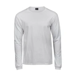 Tee Jays Mens Long Sleeve Fashion Sof-Tee -XAMAX 8007 white front 1 2