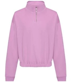 Just Hoods Awdis Ladies Cropped 14 Zip Sweatshirt