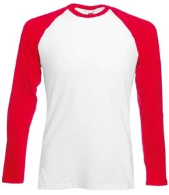 Fruit Of The Loom Mens Valueweight Long Sleeve Baseball T Shirt -XAMAX 8758bd4d8fd8d0af15247c03cf8a1d10255d8c5eec0e5572a4bbe33aad317235