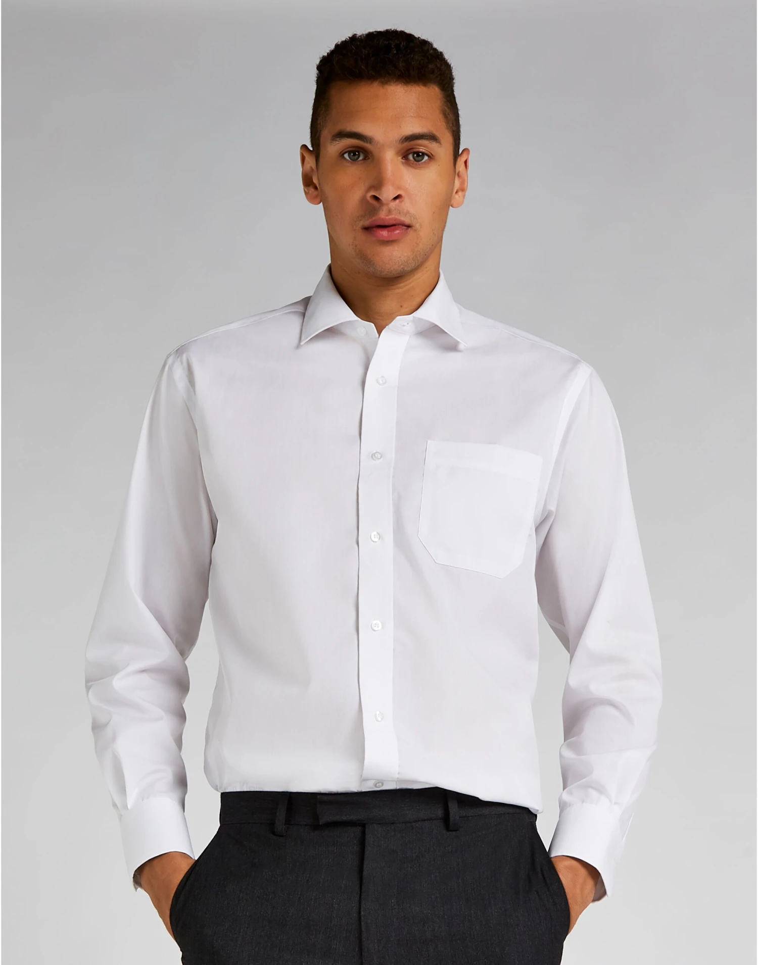 Kustom Kit Classic Fit Long Sleeve Non-Iron Shirt 6 Kustom Kit Classic Fit Long Sleeve Non-Iron Shirt - Image 4