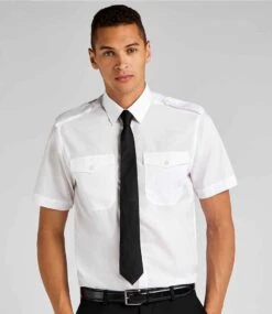 Kustom Kit Tailored Fit Short Sleeved Pilot Shirt -XAMAX 8d716f730b271b85c551ef3d18a155ad4e830565064a7c69a0820b7fa703dafa