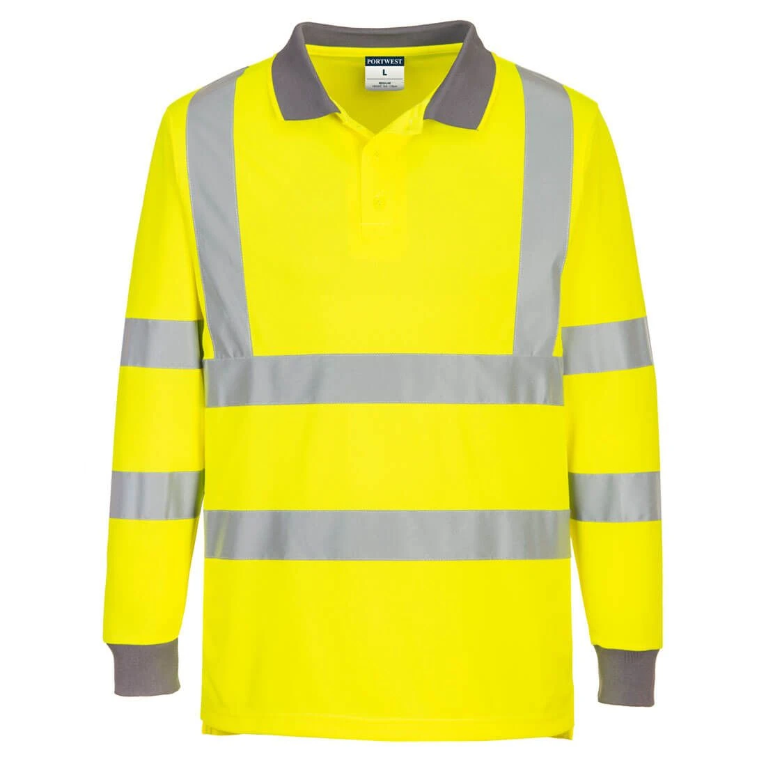 Portwest Eco Hi-Vis Polo Shirt L/S (6 Pack) 3 Portwest Eco Hi-Vis Polo Shirt L/S (6 Pack)