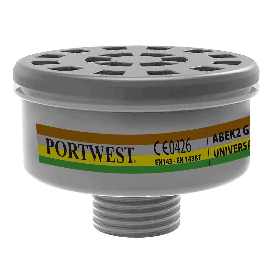Portwest ABEK2 Gas Filter Universal Thread (Pk4) 3 Portwest ABEK2 Gas Filter Universal Thread (Pk4)