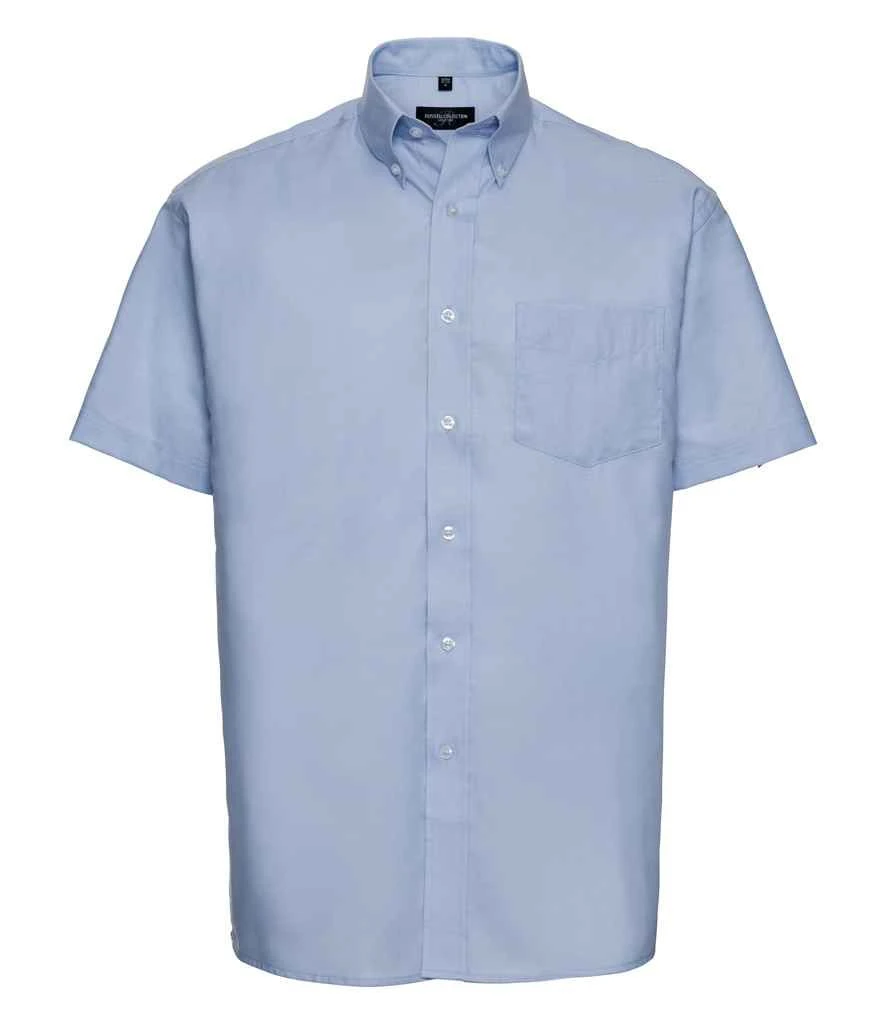 Russell Collection Mens Short Sleeve Classic Oxford Shirt 14 Russell Collection Mens Short Sleeve Classic Oxford Shirt - Image 12