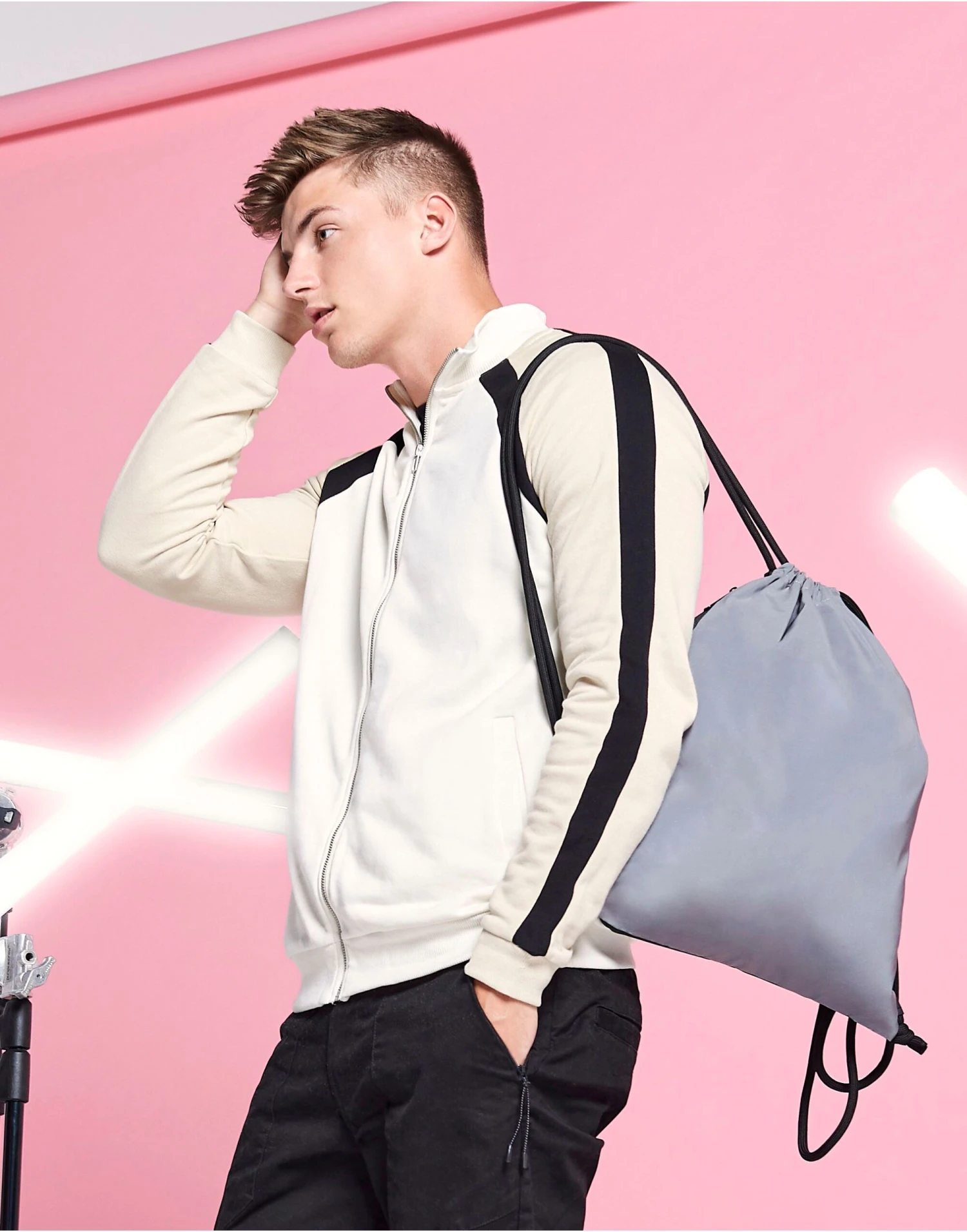 Bagbase Reflective Gymsac 4 Bagbase Reflective Gymsac - Image 2