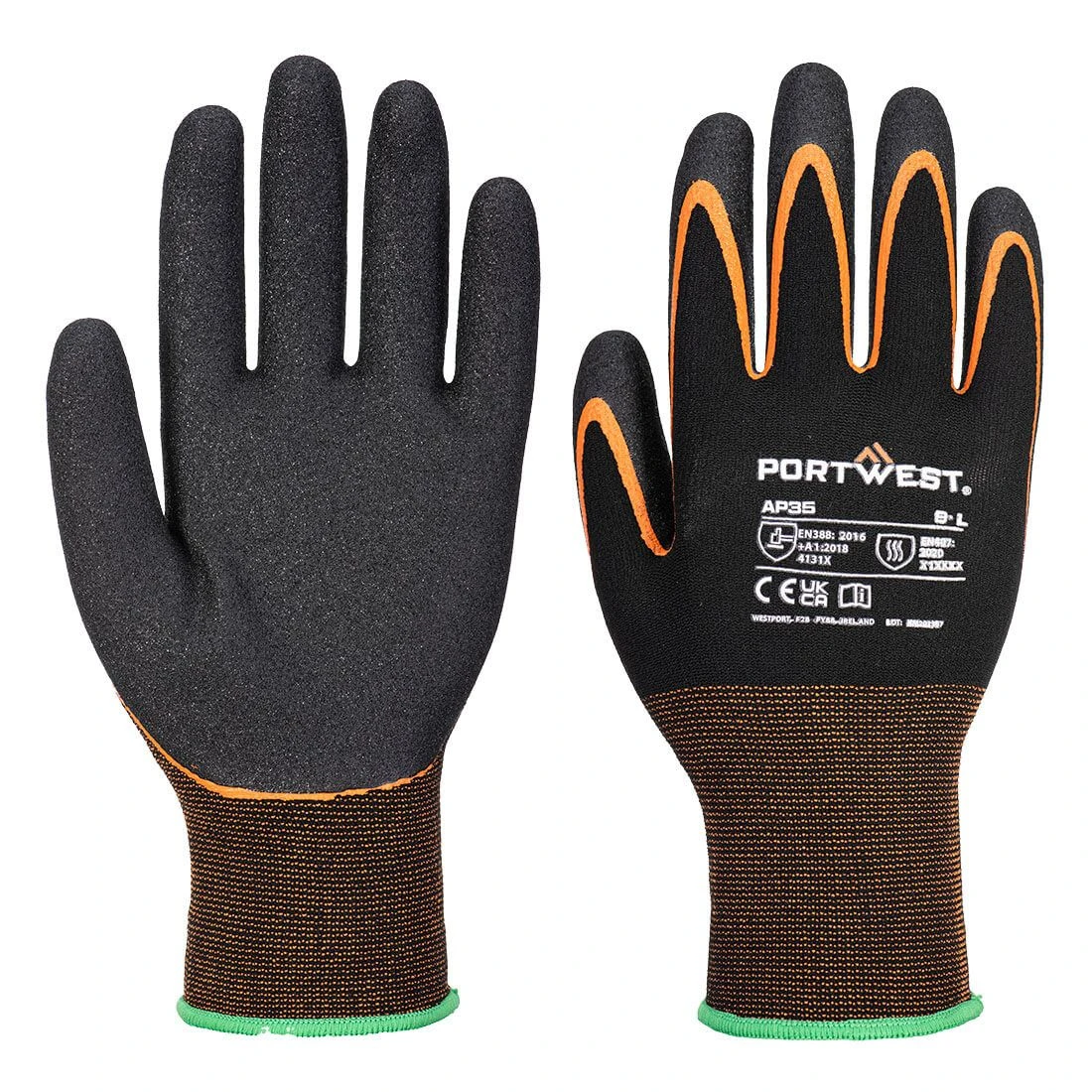 Portwest Grip 15 Nitrile Double Palm Glove 3 Portwest Grip 15 Nitrile Double Palm Glove