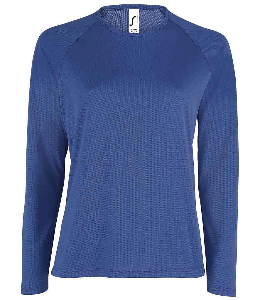 SOL'S Sols Ladies Sporty Long Sleeve Performance T Shirt 7 SOL'S Sols Ladies Sporty Long Sleeve Performance T Shirt - Image 5