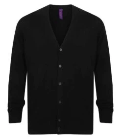 Henbury Lightweight Cotton Acrylic V Neck Cardigan