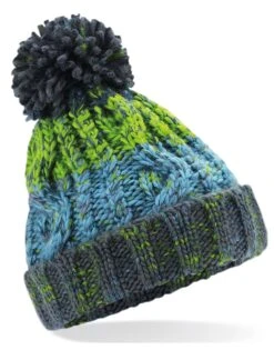 Beechfield Junior Corkscrew Pom Pom Beanie