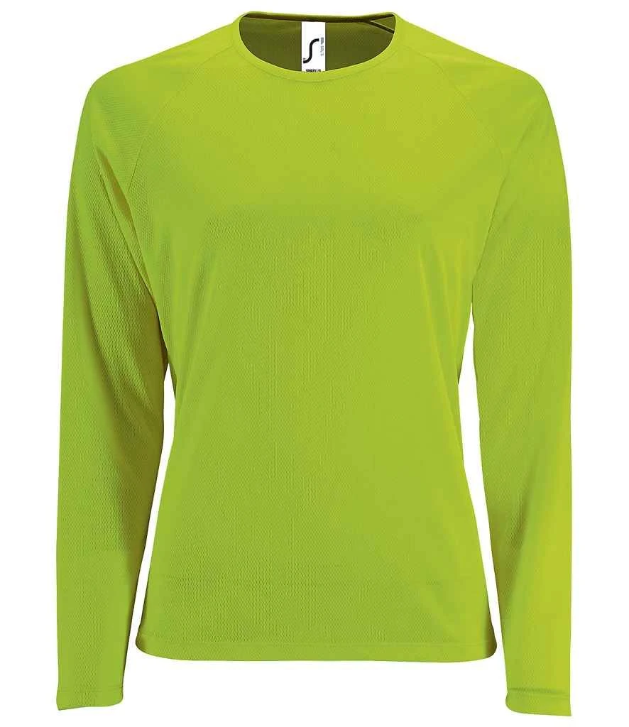 SOL'S Sols Ladies Sporty Long Sleeve Performance T Shirt 6 SOL'S Sols Ladies Sporty Long Sleeve Performance T Shirt - Image 4