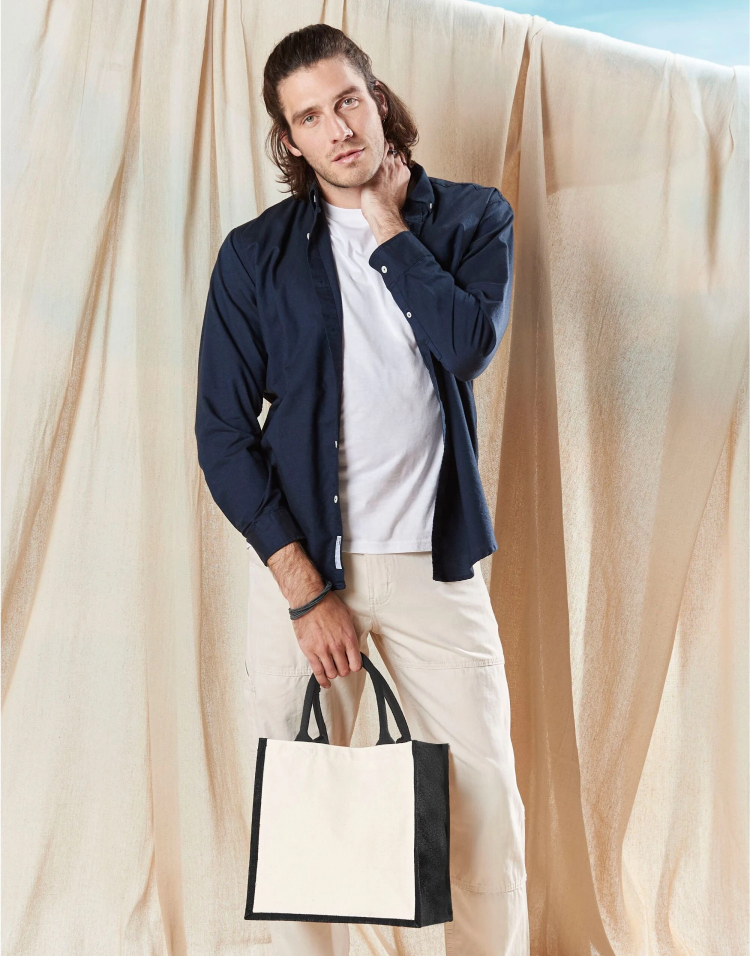 Westford Mill Printers' Midi Jute Bag 5 Westford Mill Printers' Midi Jute Bag - Image 3