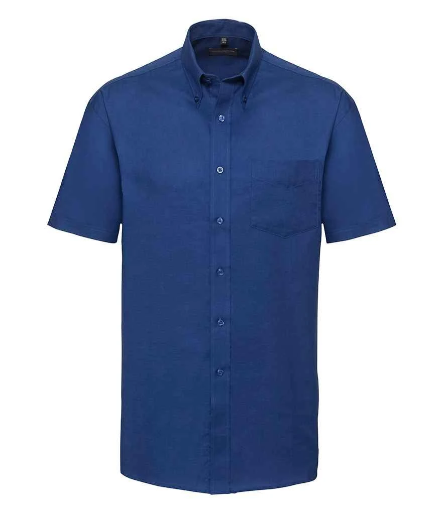 Russell Collection Mens Short Sleeve Classic Oxford Shirt 13 Russell Collection Mens Short Sleeve Classic Oxford Shirt - Image 11