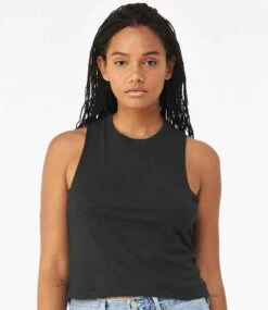 Bella+Canvas Bella Ladies Racer Back Cropped Tank Top -XAMAX 9aec0b088fff6b929b0111884824386d8d08b3f2072d20ebfb952adad9945982