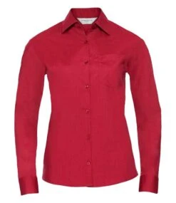 Russell Collection Ladies' Long Sleeve Classic Polycotton Poplin Shirt 24 Russell Collection Ladies' Long Sleeve Classic Polycotton Poplin Shirt -XAMAX 9c0663905ccc75a368b7b72b5de36a93a732a0625a16908252deca526ccb6b50