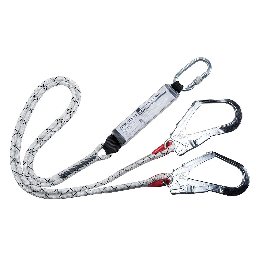 Portwest Double Kernmantle 1.8m Lanyard With Shock Absorber 3 Portwest Double Kernmantle 1.8m Lanyard With Shock Absorber