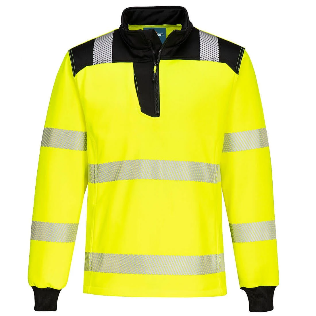Portwest PW3 Hi-Vis 1/4 Zip Sweatshirt 4 Portwest PW3 Hi-Vis 1/4 Zip Sweatshirt - Image 2