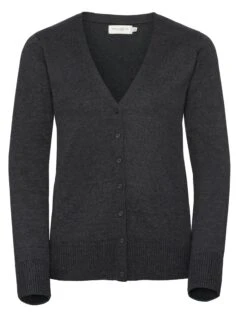 Russell Collection Ladies' V-Neck Knitted Cardigan -XAMAX 9ea3f921d209e448960a661d938774b94762af899fc3321eef618286be06dcb2