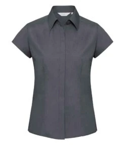 Russell Collection Ladies' Cap Sleeve Fitted Polycotton Poplin Shirt 22 Russell Collection Ladies' Cap Sleeve Fitted Polycotton Poplin Shirt -XAMAX a1b49ca2dadeb495b1b98feb619742fd3537c8aa48c7b4aada7544174a44cb6d