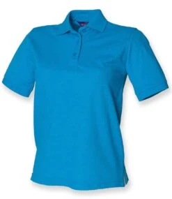 Henbury Ladies Polycotton Piqué Polo Shirt -XAMAX a350ef4c264c7807f81b11270925036e11383e8fe268762ec653052a226093ae