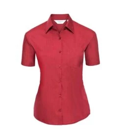 Russell Collection Ladies' Short Sleeve Classic Polycotton Poplin Shirt 24 Russell Collection Ladies' Short Sleeve Classic Polycotton Poplin Shirt -XAMAX a4fa8f9f99fcb2cf58b405e0bdd058c79016f341799b1e15c2d8bb87fa1eec3f