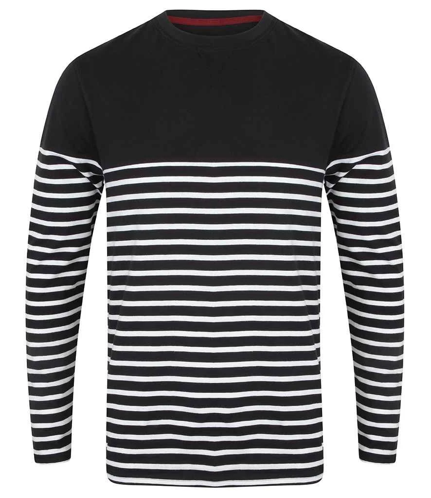 Front Row Unisex Long Sleeve Breton Striped T Shirt 5 Front Row Unisex Long Sleeve Breton Striped T Shirt - Image 3
