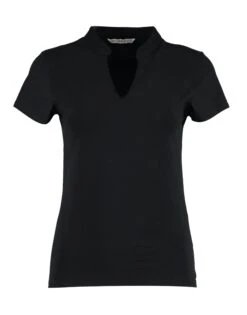 Kustom Kit Regular Fit Short Sleeve Mandarin Colar Top