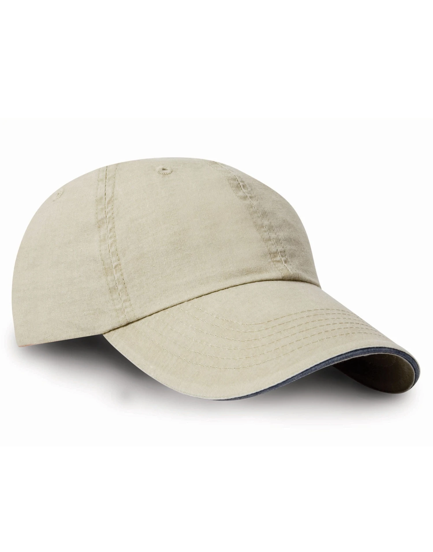 Result Headwear Washed Fine Line Cotton Cap With Sandwich Peak 6 Result Headwear Washed Fine Line Cotton Cap With Sandwich Peak - Image 4