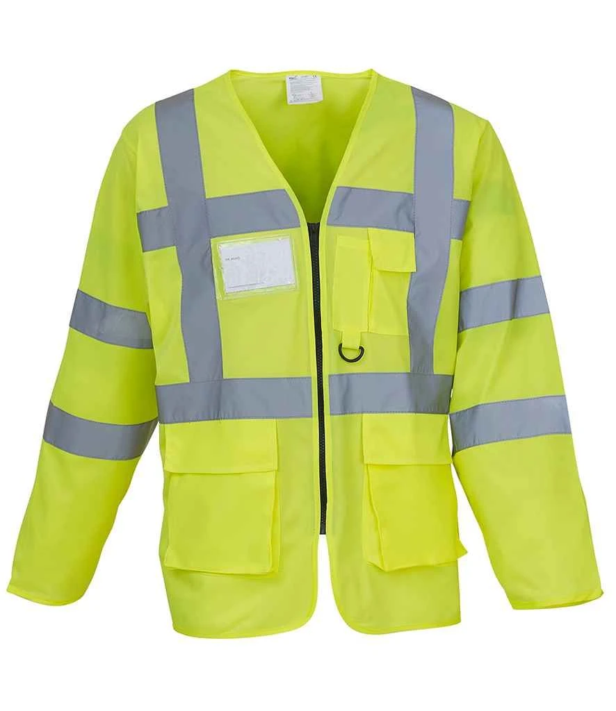 Yoko Hi-Vis Executive Long Sleeve Waistcoat 7 Yoko Hi-Vis Executive Long Sleeve Waistcoat - Image 5