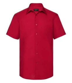 Russell Collection Mens Short Sleeve Tailored Polycotton Poplin Shirt -XAMAX aa5771f578a7b6f2b5923503b57e2efd735eb2cad67acb738ef7bdca1f646a79