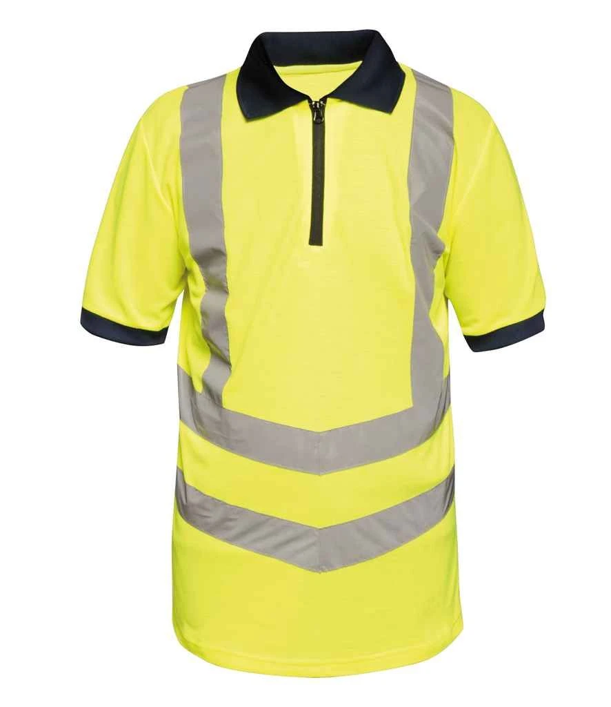 Regatta High Visibility Pro Contrast Piqué Polo Shirt 4 Regatta High Visibility Pro Contrast Piqué Polo Shirt - Image 2