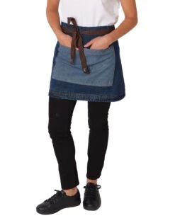 Dennys Denim Waist Apron With Contrasting Pocket
