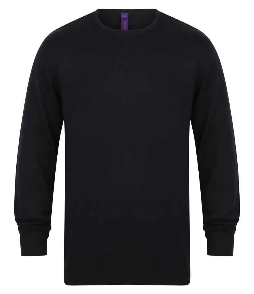 Henbury Lightweight Cotton Acrylic Crew Neck Sweater 5 Henbury Lightweight Cotton Acrylic Crew Neck Sweater - Image 3