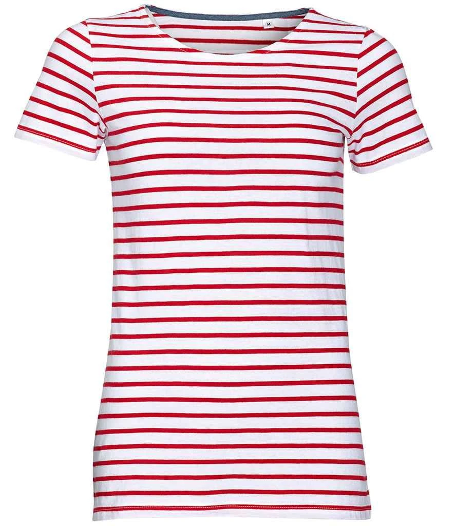 SOL's Ladies Miles Striped T Shirt 3 SOL's Ladies Miles Striped T Shirt