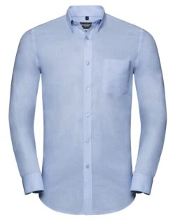 Russell Collection Mens Long Sleeve Tailored Button-Down Oxford Shirt -XAMAX b5d08ea109a1b24c012a26d674a9fd3080c7680b8dc605527a6673ea885d22ee
