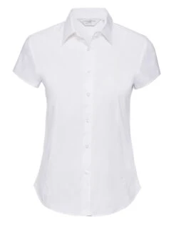 Russell Collection Ladies' Short Sleeve Fitted Stretch Shirt -XAMAX b7c7319caeb3711f731e1bf9ed1ffa28a2c9a19242e022bc6cd0e4e0b767738c
