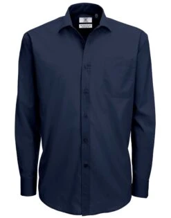 B&C Mens Smart Long Sleeve Poplin Shirt -XAMAX b8b3e2ffae2e6b5cadc911a9958770e1f0d1697da1badd687d4e0485011b6c6f
