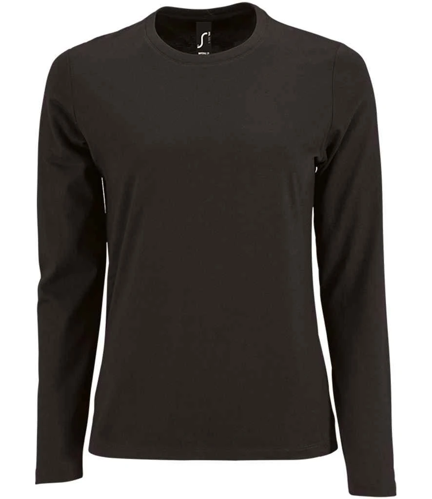 SOL'S Sols Ladies Imperial Long Sleeve T Shirt 4 SOL'S Sols Ladies Imperial Long Sleeve T Shirt - Image 2