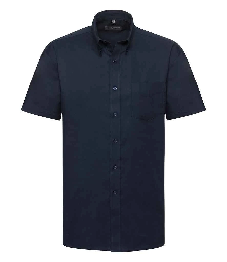 Russell Collection Mens Short Sleeve Classic Oxford Shirt 6 Russell Collection Mens Short Sleeve Classic Oxford Shirt - Image 4