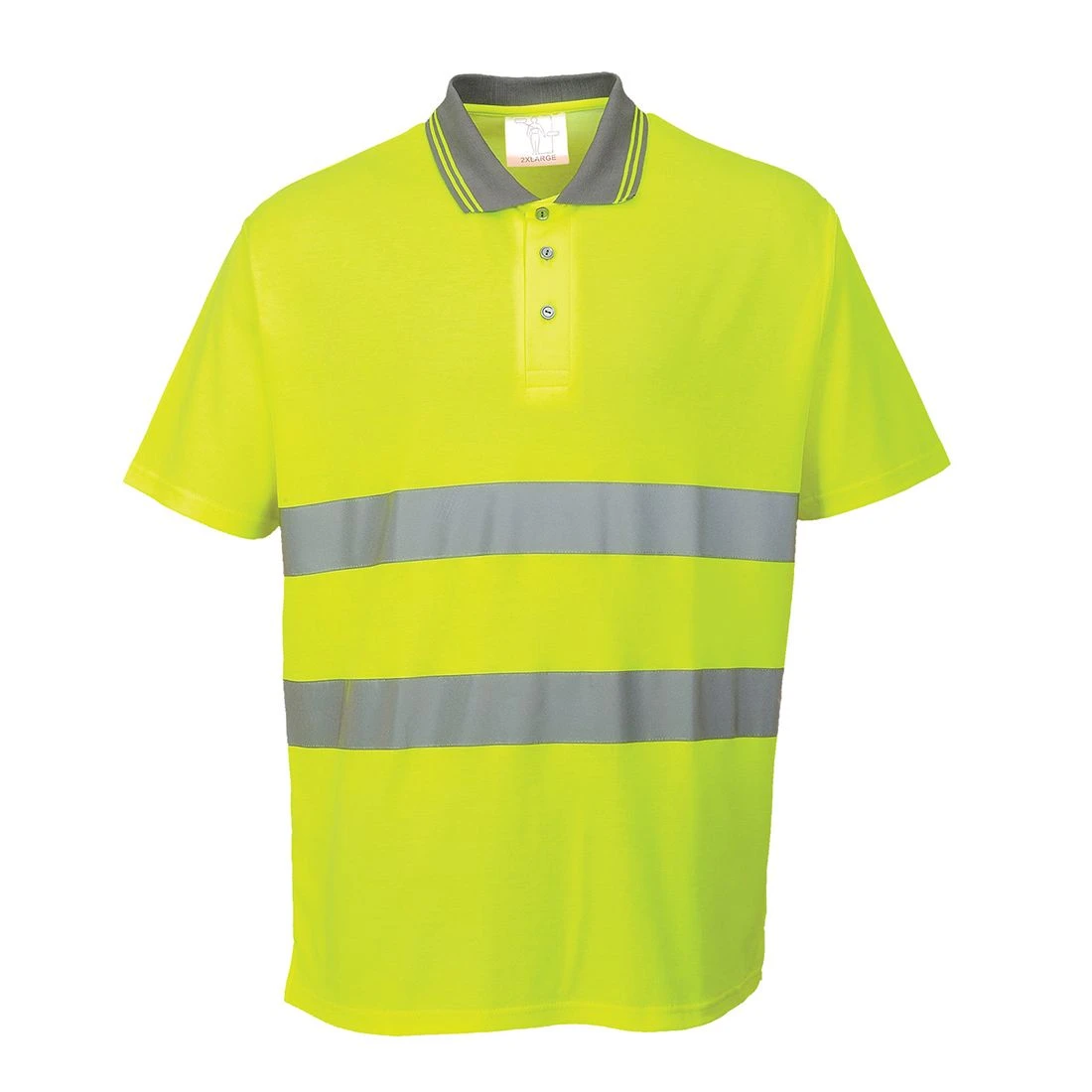 Portwest Hi-Vis Cotton Comfort Polo Shirt S/S 4 Portwest Hi-Vis Cotton Comfort Polo Shirt S/S - Image 2