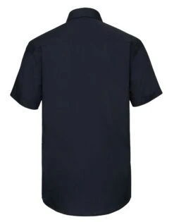 Russell Collection Mens Short Sleeve Tailored Polycotton Poplin Shirt