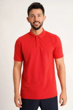 BEHRENS Pique Mens Polo -XAMAX beh 3522m red mod 1 1 1 7
