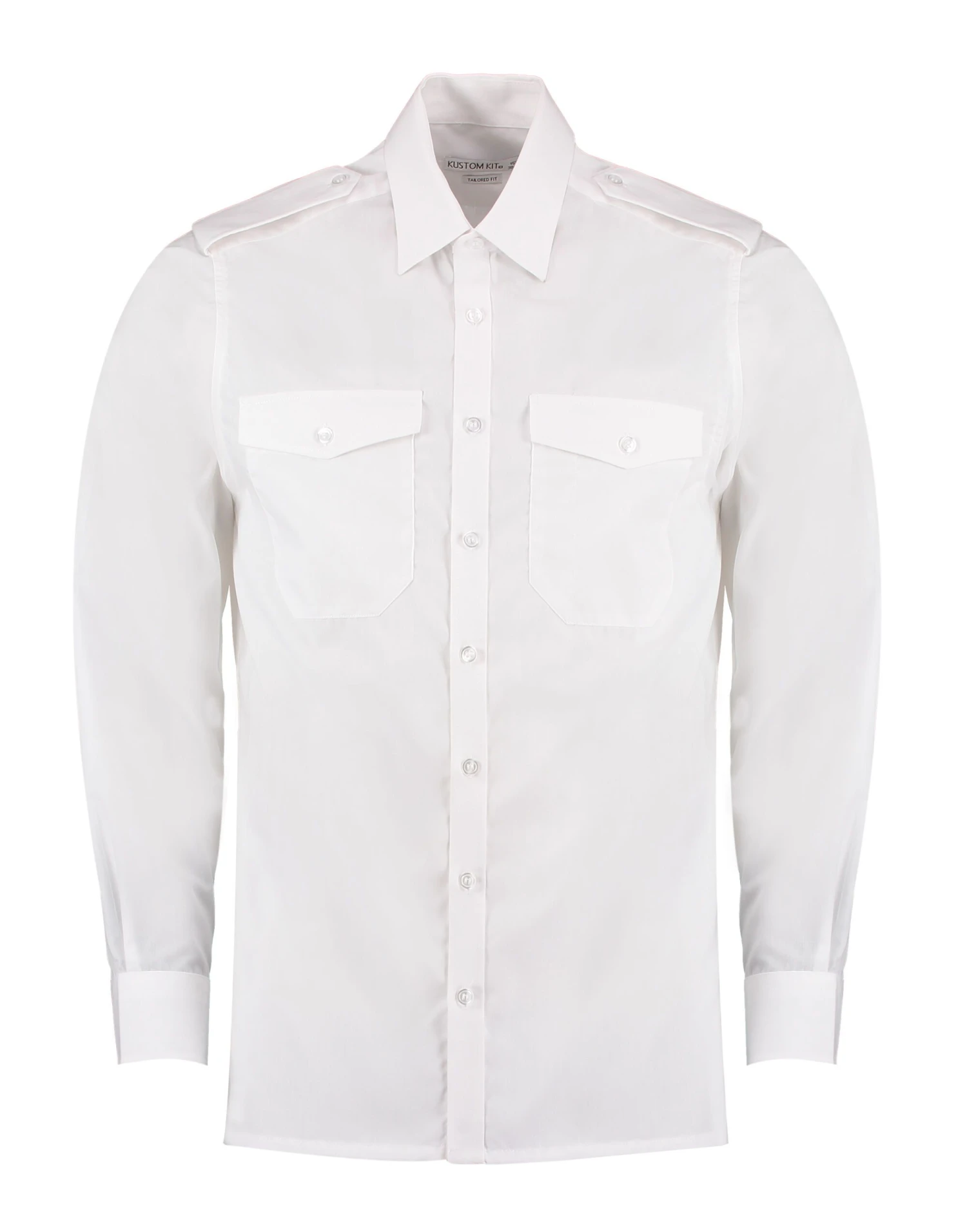 Kustom Kit Tailored Fit Long Sleeved Pilot Shirt 3 Kustom Kit Tailored Fit Long Sleeved Pilot Shirt