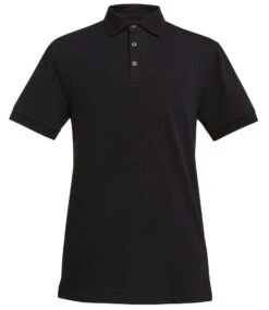 Brook Taverner Hampton Premium Cotton Polo Shirt -XAMAX bk613 blk front 2