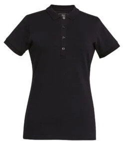 Brook Taverner Ladies Arlington Premium Cotton Polo Shirt 34 Brook Taverner Ladies Arlington Premium Cotton Polo Shirt -XAMAX bk614 blk front 5