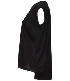 Bella+Canvas Womens Flowy Muscle Tee With Rolled Cuff -XAMAX bl8804 blk left 7