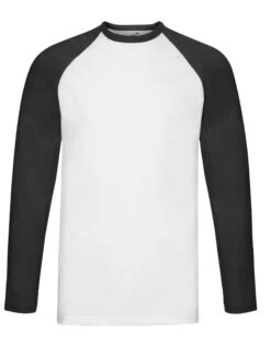 Fruit Of The Loom Mens Valueweight Long Sleeve Baseball T Shirt