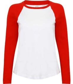 SF Ladies Long Sleeve Baseball T Shirt -XAMAX c6b68f4c9d78619435f62f8310fc9365843e64c519f28da957eb06d75da18265